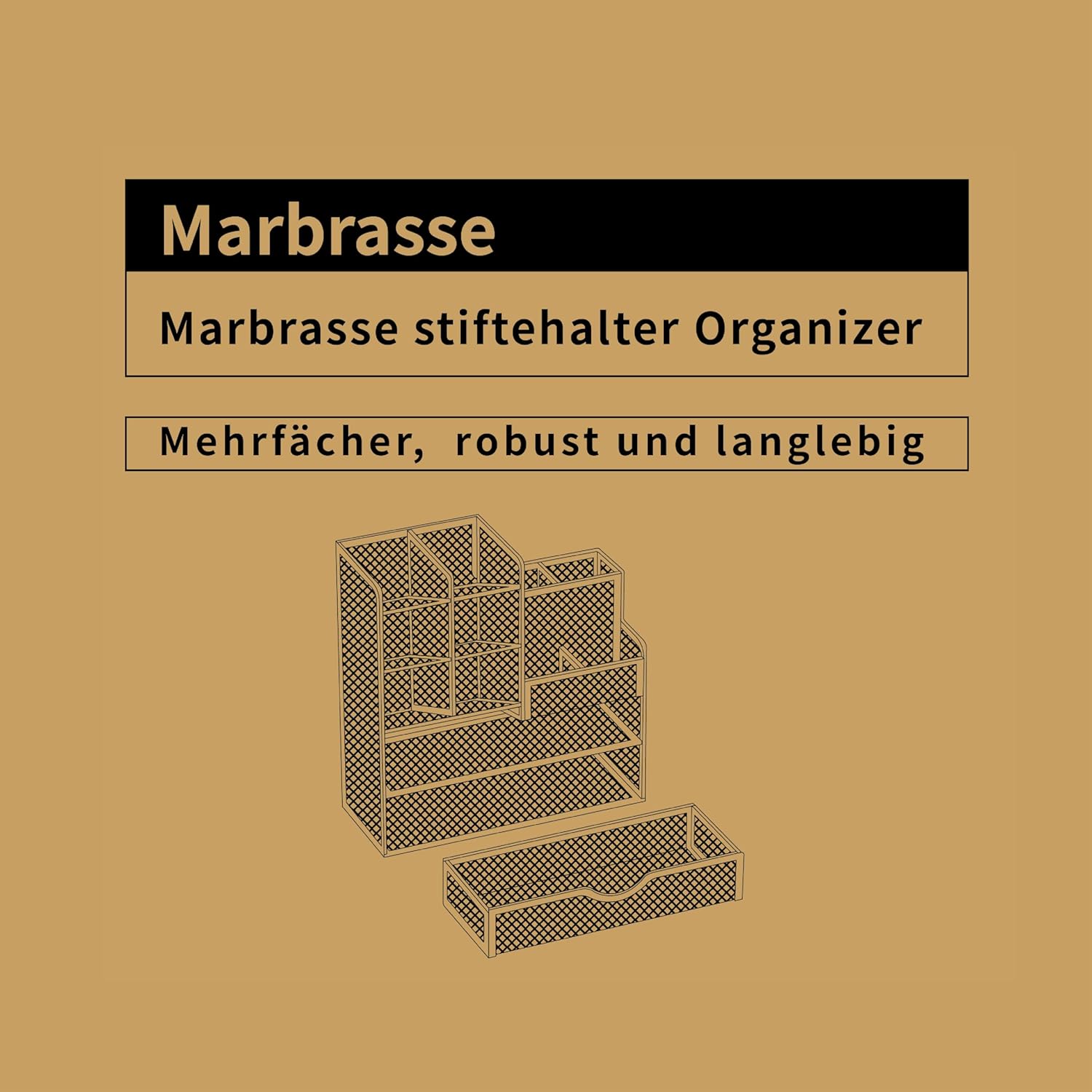 Marbrasse Mesh Desk Organiser,Stationary Organiser,MultiFunctional Pen Holder,Desktop Storage and Drawer for Home Office(Black) 9 81UimKD+qWL. AC SL1500