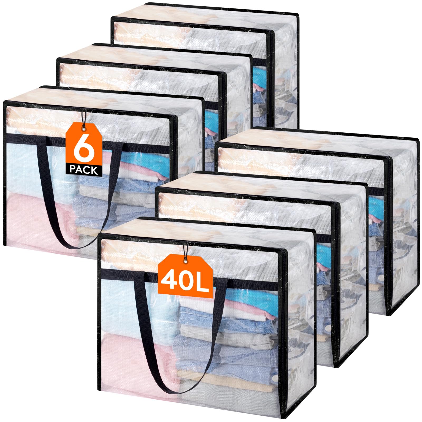 Sac pliable pour déménagement et stockage de couettes volumineuses, lot de 6 pièces Lifewit