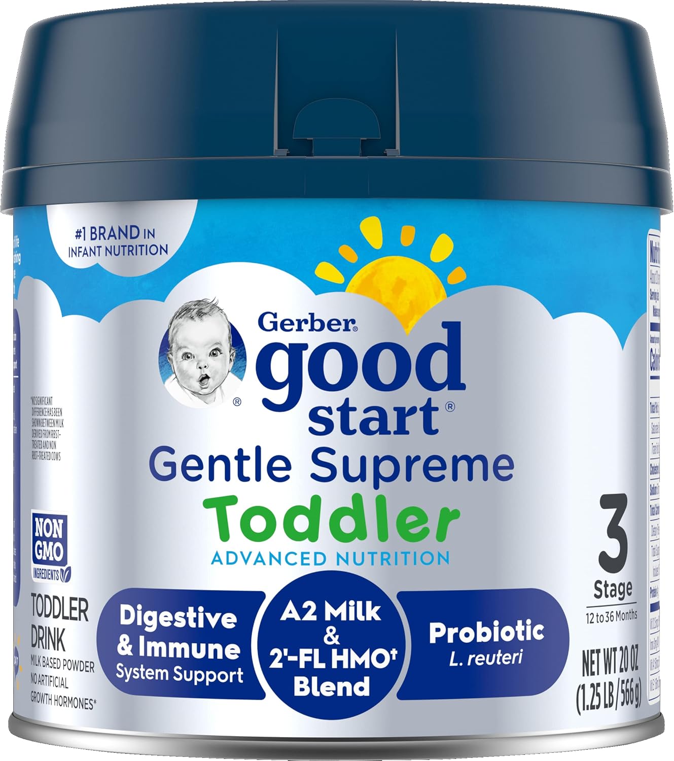 Gerber Good Start Baby Formula Powder, Gentle Supreme, Toddler, Stage 3, 20 Ounce (Previously Named A2)
