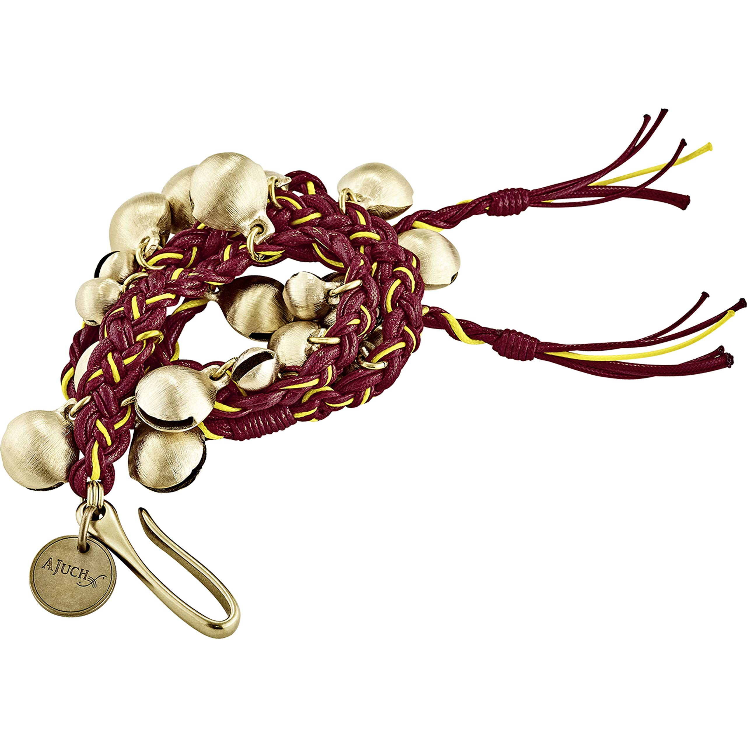 Meinl Cymbals Ajuch Brass Bells - Großes Glocken Tamburin Soundeffekt für Schlagzeugbecken - Inklusive Leinentasche - Messing, Mehrfarbig (MABL)