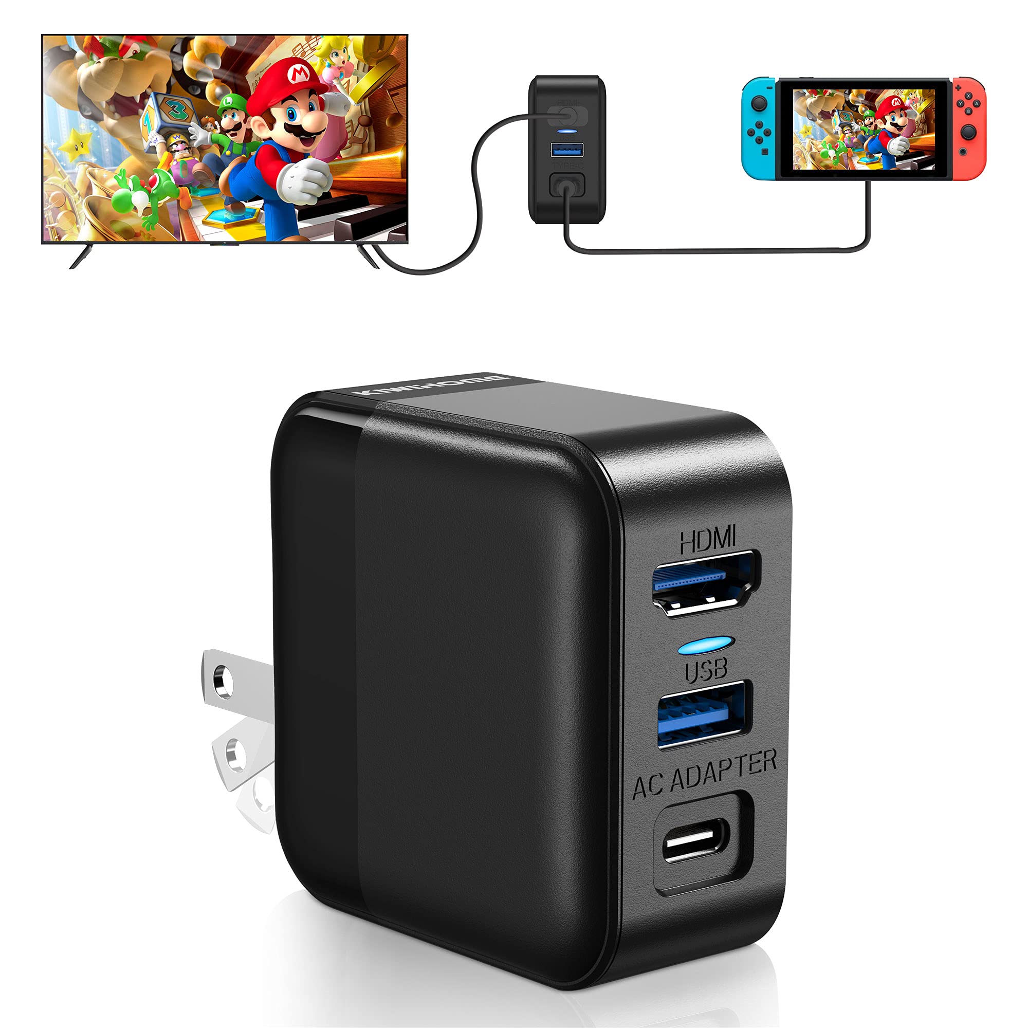 Switch Dock Charger Adapter for Switch OLED, 3 in 1 Switch Charger for