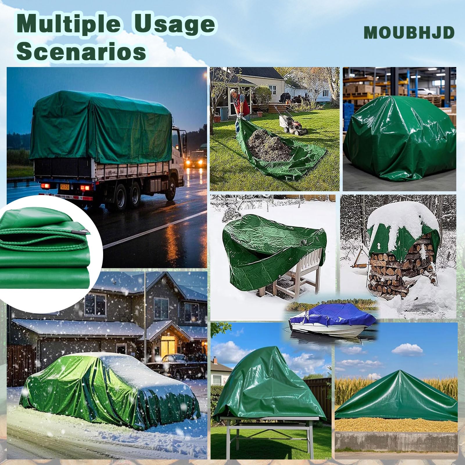 Bâche de Camion,Bâche Pergola ou Tonnelle étanche en PVC pour terrasse Anti-Pluie Imperméable Tapis de Sol Camping Abri de Randonnée pour Pique-Nique Plage(Couleur:Rouge,Taille:2x2m)