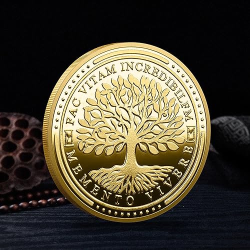 Miniatura 2 de Reflexiones estoicas: Monedas Memento Mori y Memento Vivere - Abraza la esencia de la vida con recordatorios reflexivos