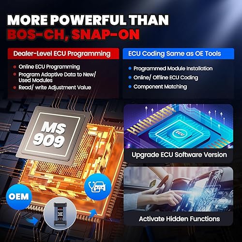 Miniatura 5 de Autel MaxiSYS MS909 Top Intelligent Scanner, 2025 Same as MSUltra MS919 with J2534 Tool, Motor TruSpeed, Topology 2.0, Up of Elite 2 Pro, 40+