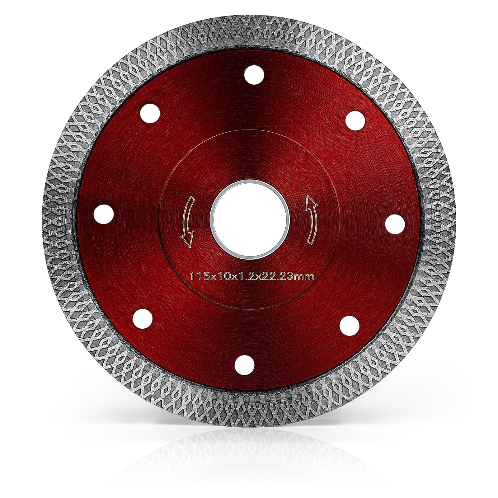 Flintronic Disco Diamante 115 mm, Disco Diamante Porcelanico Extrafino, disco de corte de diamante universal para corte de porcelánico, cerámica, granito y mármol tanto en seco como en húmedo