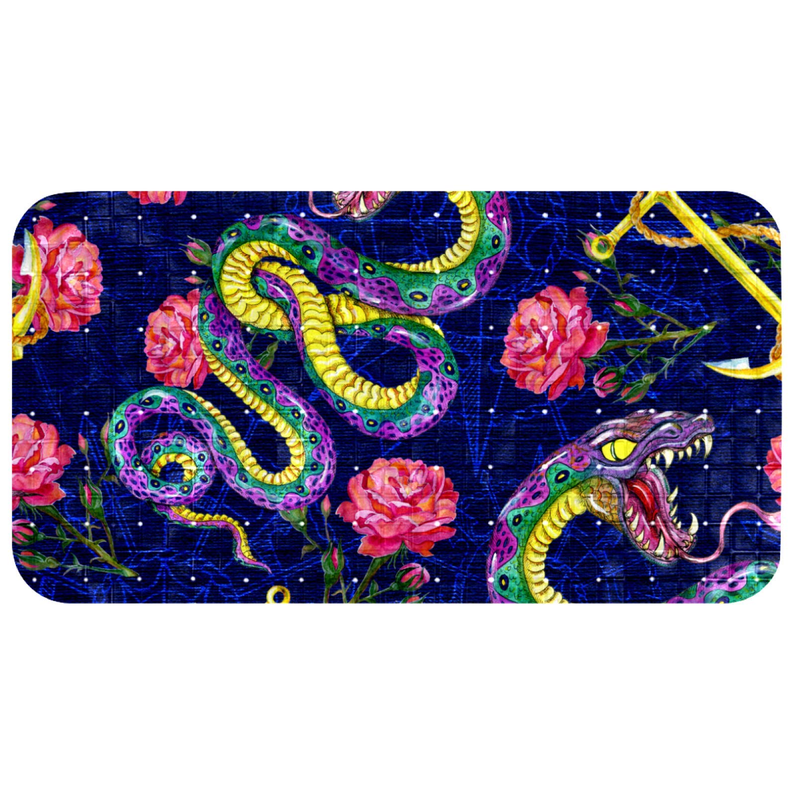 Tapis de bain bébé serpent rose Bennigiry pour des bains joyeux