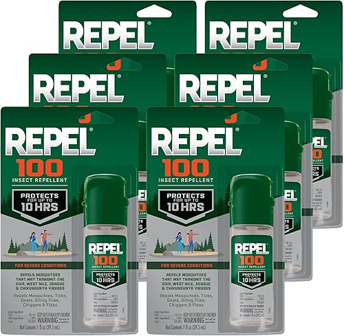 Repel 100 Repelente de Insectos, 1 Onza, Con DEET, Protección de 10 Horas Repelente de Insectos de Larga Duración Spray de Bomba de Viaje Repele