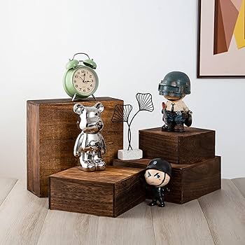 Amazon｜ヴィンテージブラウン 木製ケーキスタンド ディスプレイ用