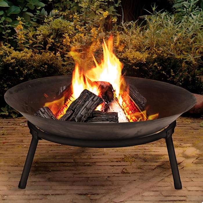 Buy MTS Cast Iron Garden Fire Pit Basket Patio Heater Log Wood Charcoal Burner Brazier Online at