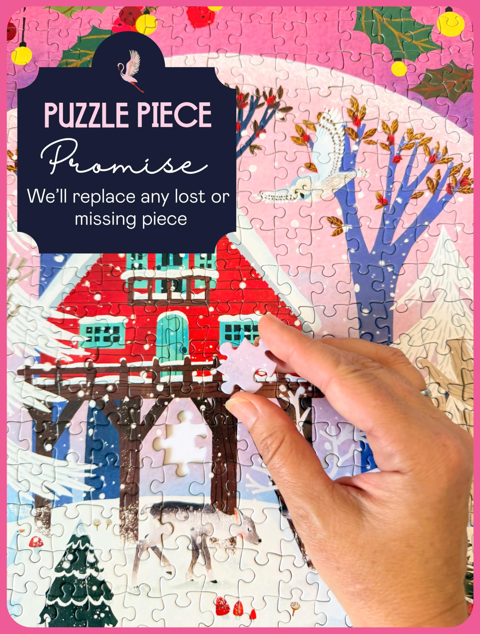 Elena Essex Puzzle Natale – Palla di neve, puzzle natalizio 1000 pezzi, puzzle 1000 pezzi, dimensioni puzzle 70 x 50 cm