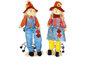60" Halloween Scarecrow Sitter Thanksgiving Fall