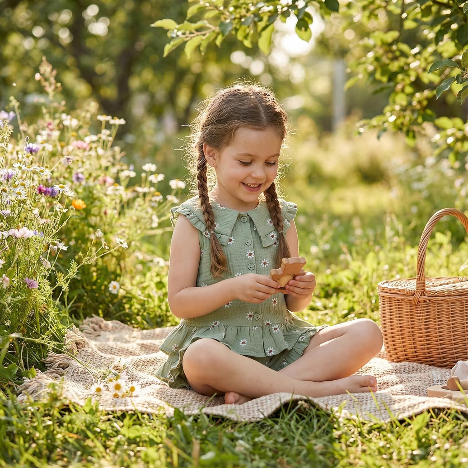 Toddler Baby Girl Clothes Summer Doll Collared Sleeveless Ruffle Tops Shorts Set 1T 2T 3T 4T Kids Floral Outfit - Image 2