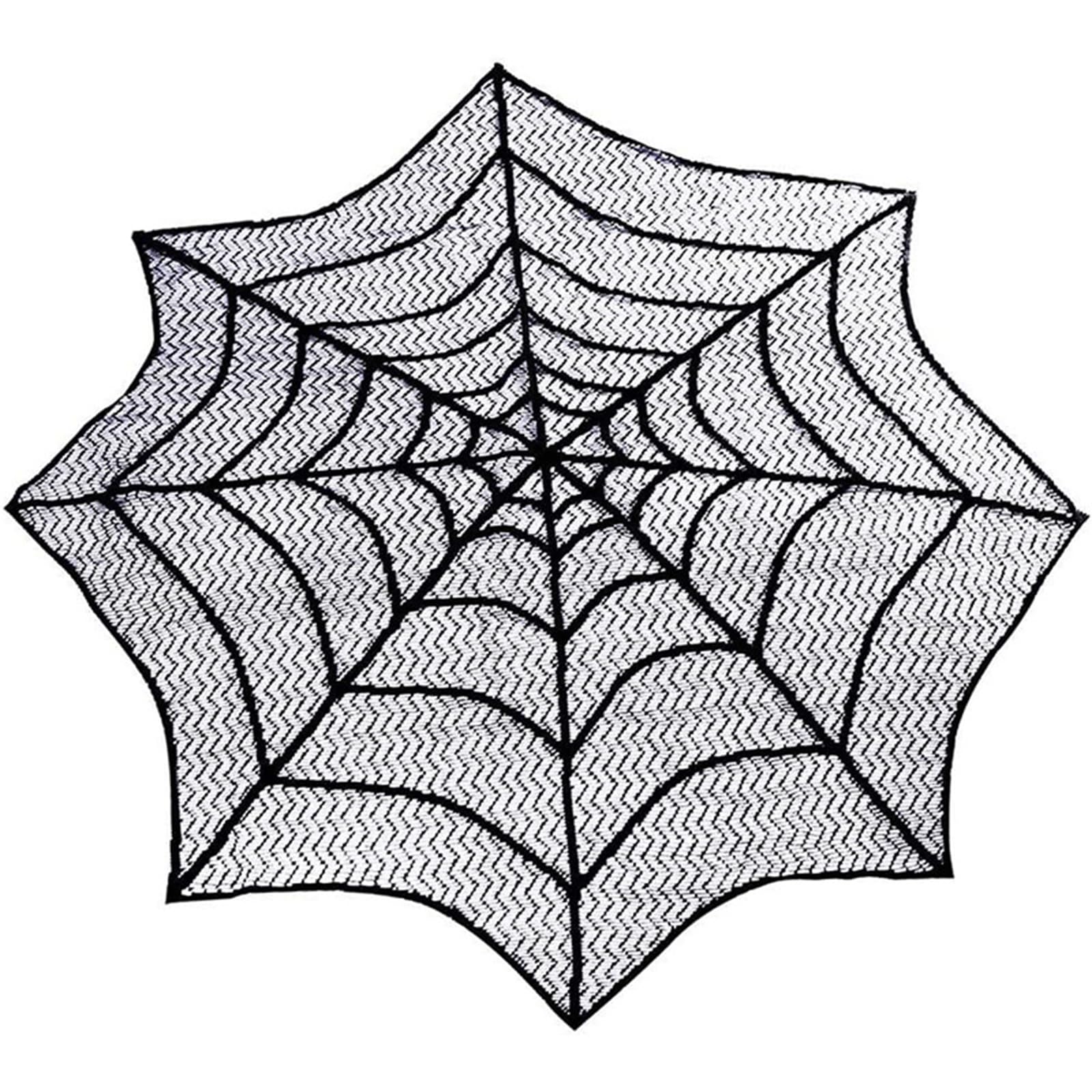 carotoe Spiderweb Lace Tablecloth Halloween Decoration Tear Resistant Polyester Table Runner Ideal for Festivities Home Decors Table Runner
