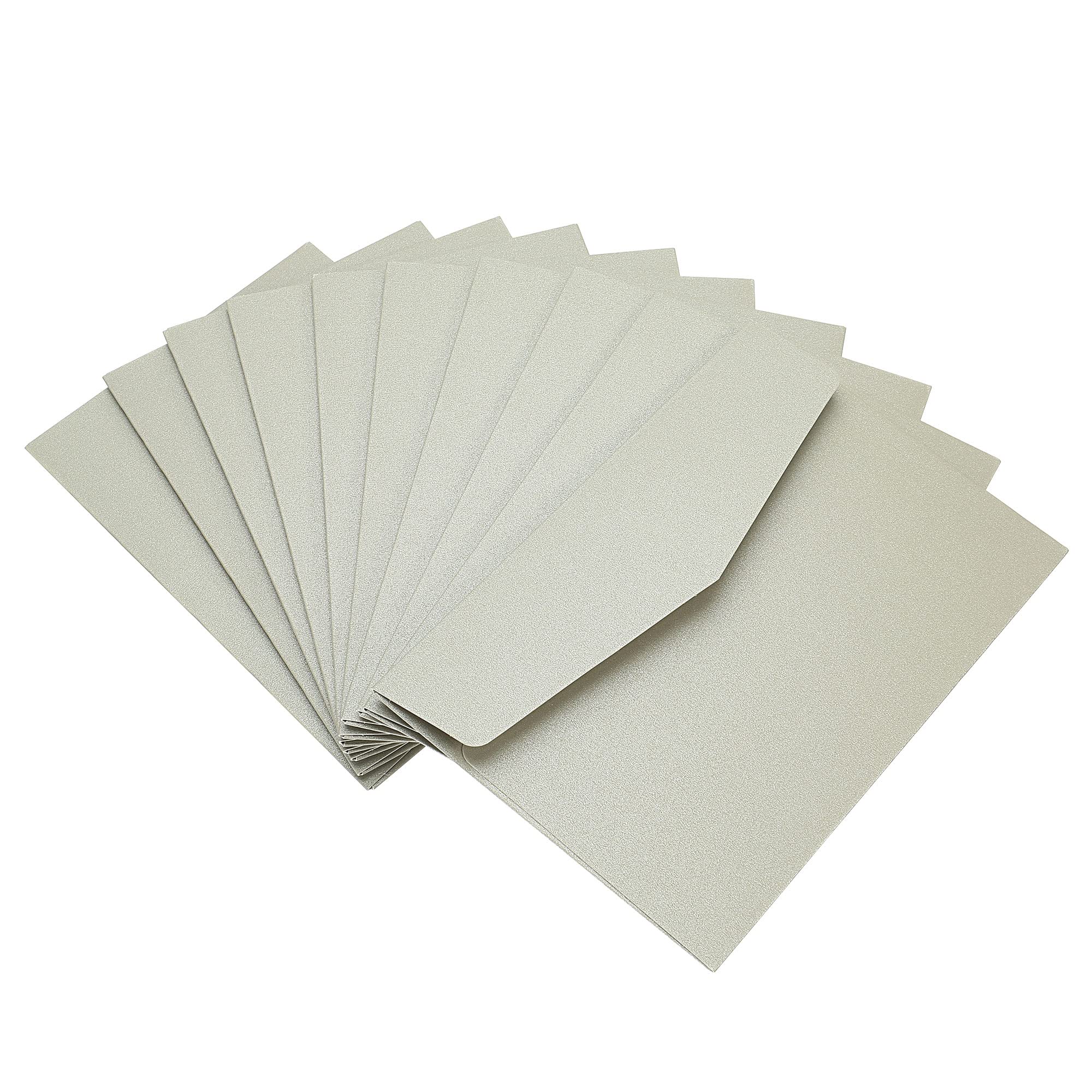 PATIKIL Invitations Envelopes, 10 Pack Colorful Blank Cards for Birthdays Wedding Silver