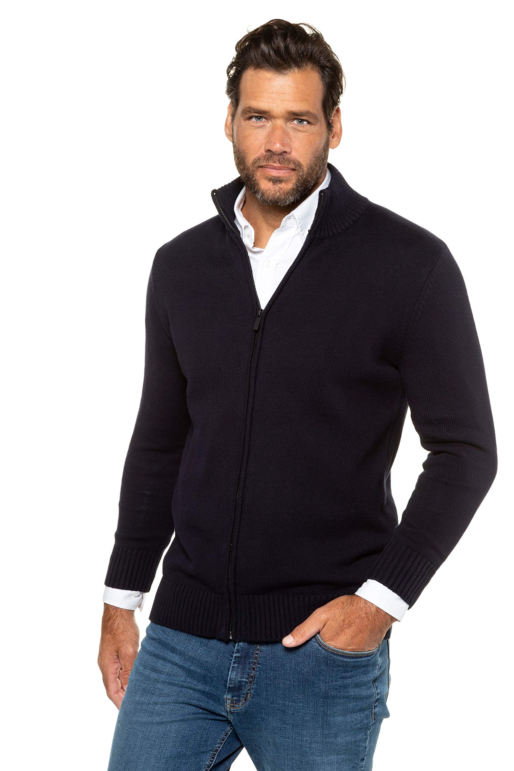 JP 1880 sweter męski, ciemny morski, 5XL