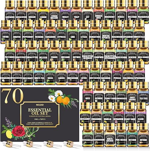 NESCCI Juego de regalo de aceite esencial, para difusor, humidificadores, juego de aceites esenciales para hacer velas y jabón, Halloween, Navidad