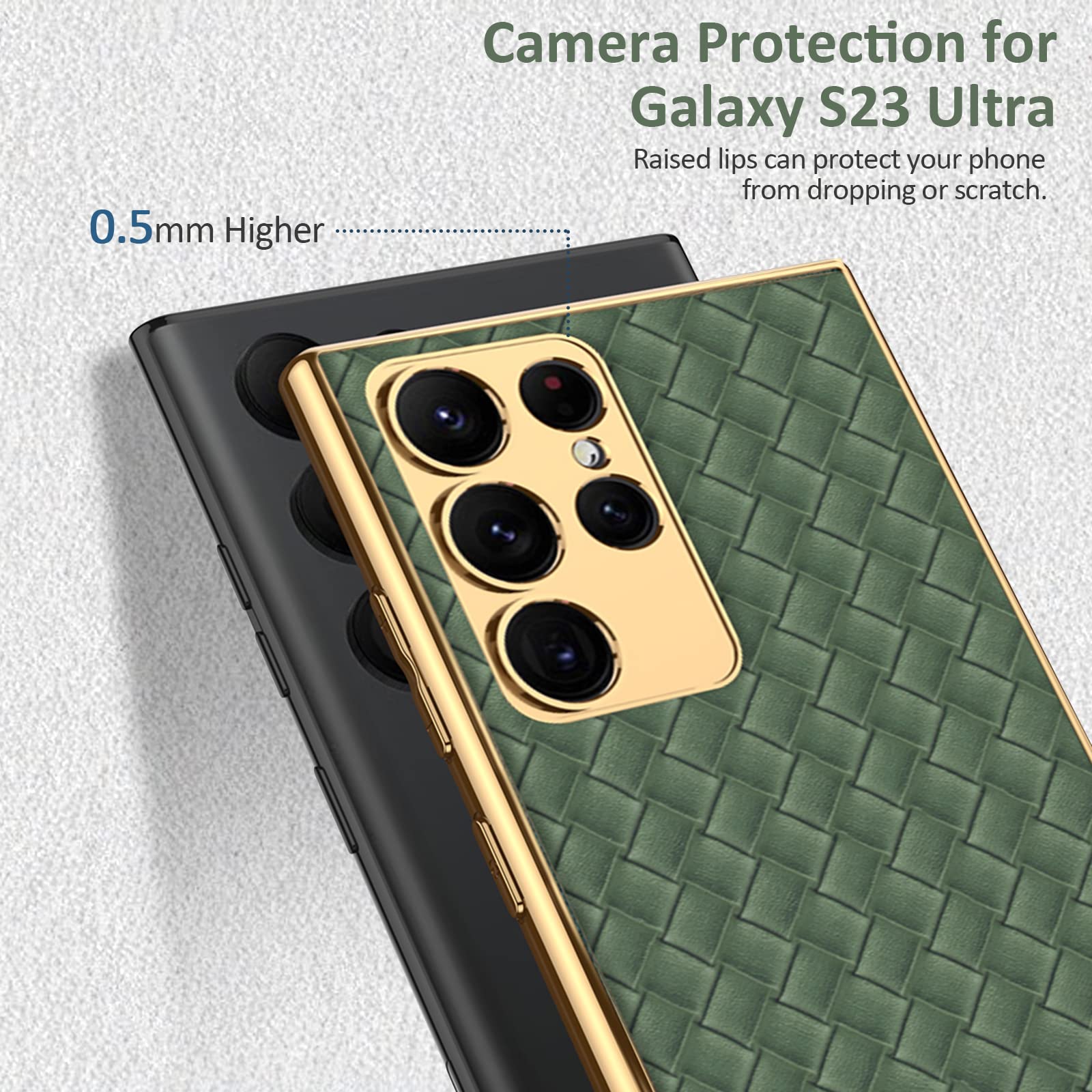 Amazon.co.jp: NINKI グリーン Samsung Galaxy S23 Ultra ケース 5G