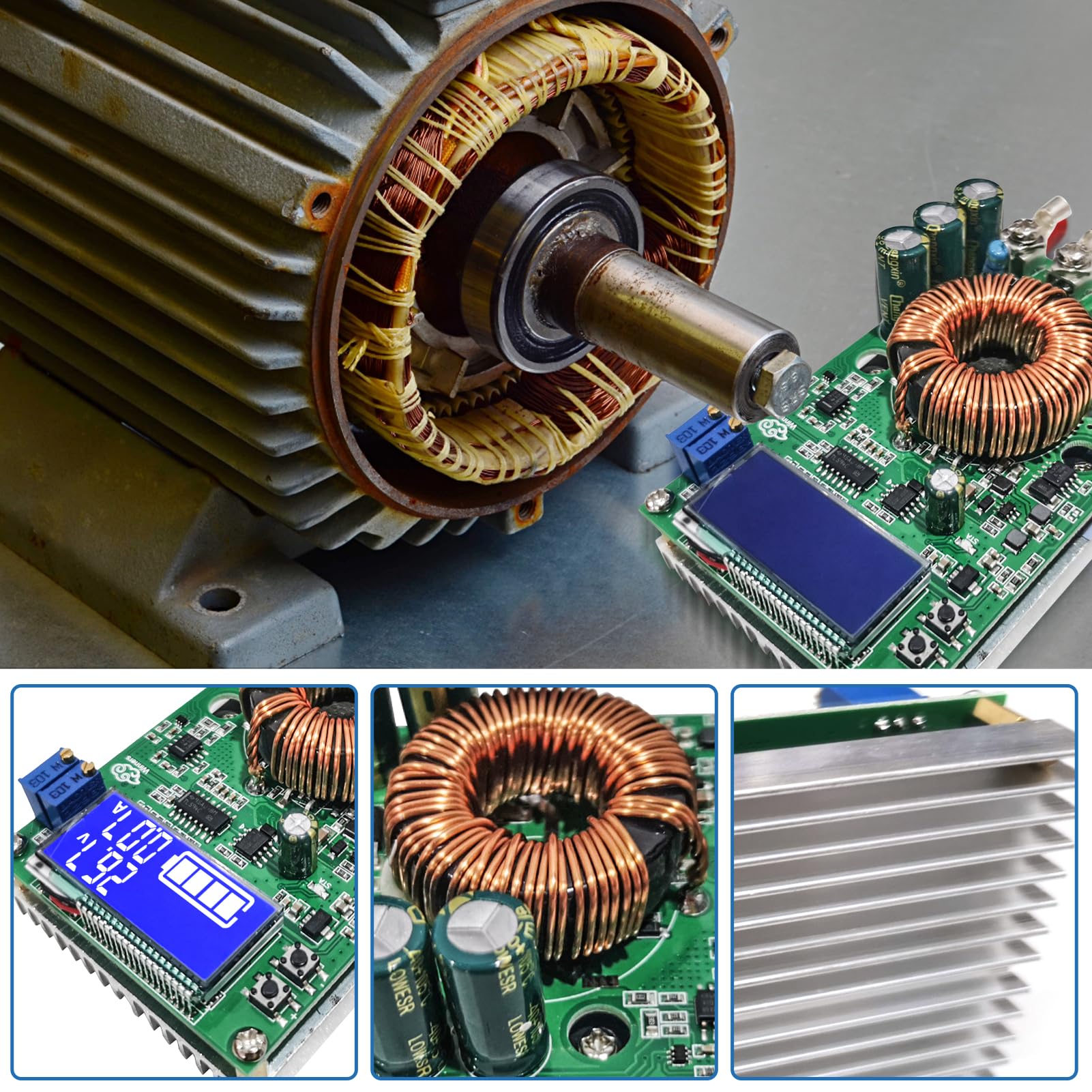 DC-DC Step Down Buck Converter, 300W 20A High Power Step Down Converter Einstellbar Spannungsregler Spannungswandler, 7-50V bis 0-36V Step Down Modul Konstante Spannung Strom Stromversorgung Converter