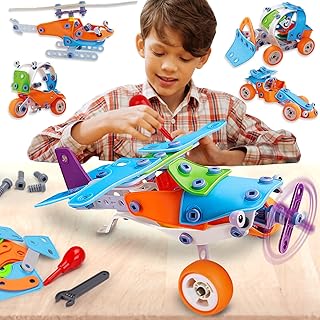 Kids Building Games STEM Toys for 6 7 8 9+ Year Old Boys Birthday Gifts, 132PCS Educational Autistic Building Toys for Boys Ages 6-8 8-10 8-12 Stem Engineering Kit Creative Learning Steam Activities
