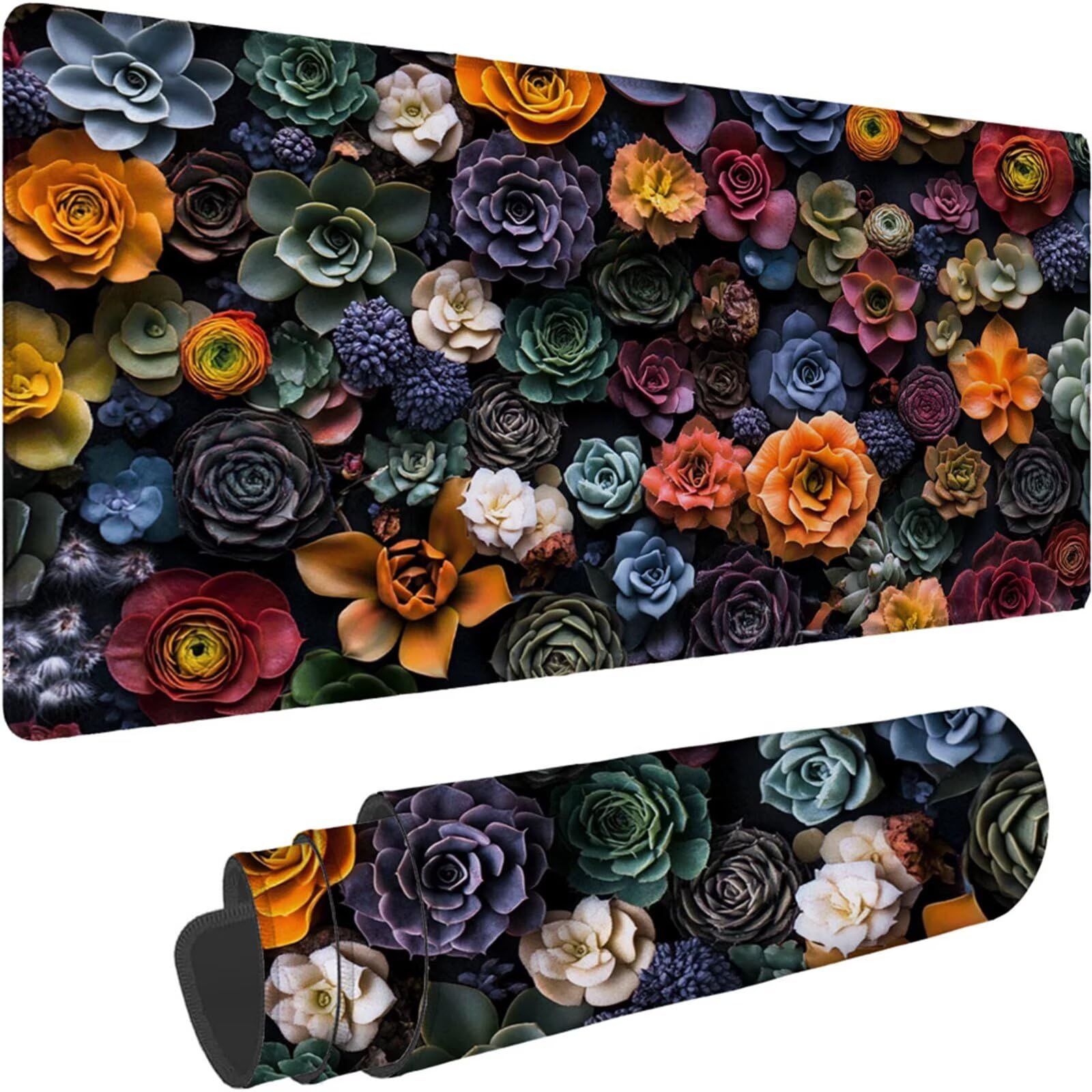 Gamingowa podkładka pod mysz 1200 x 600 x 3 mm, XXL, wodoszczelna, odporna na ścieranie, z przyszytymi krawędziami, podkładka na biurko, poprawia prędkość i precyzję, do laptopa, komputera, soczysty
