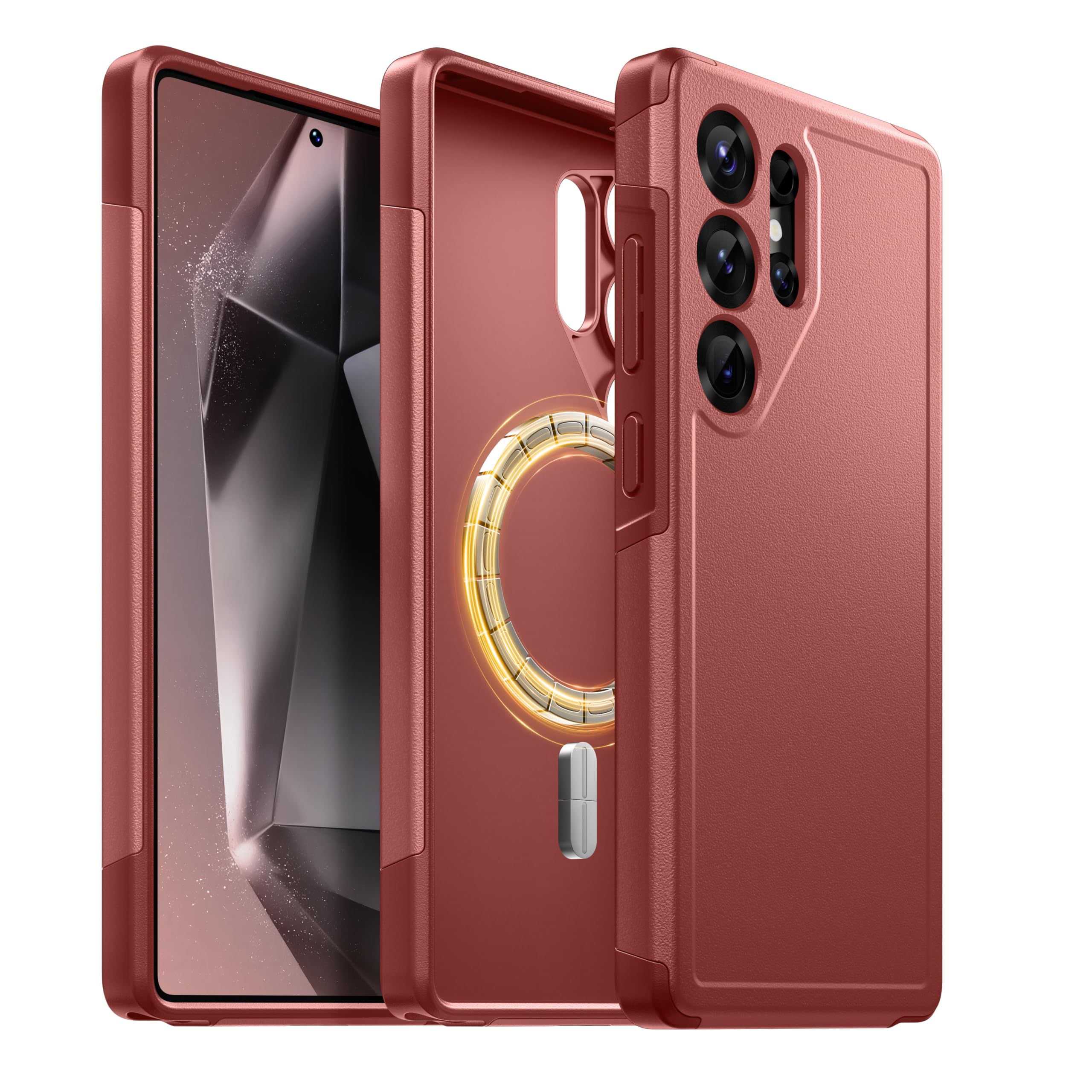 SuydanBox Magnetic for Samsung Galaxy S25 Ultra Case, Compatible with MagSafe, [Privacy Screen Protector] Slim Military Grade Protection Shockproof