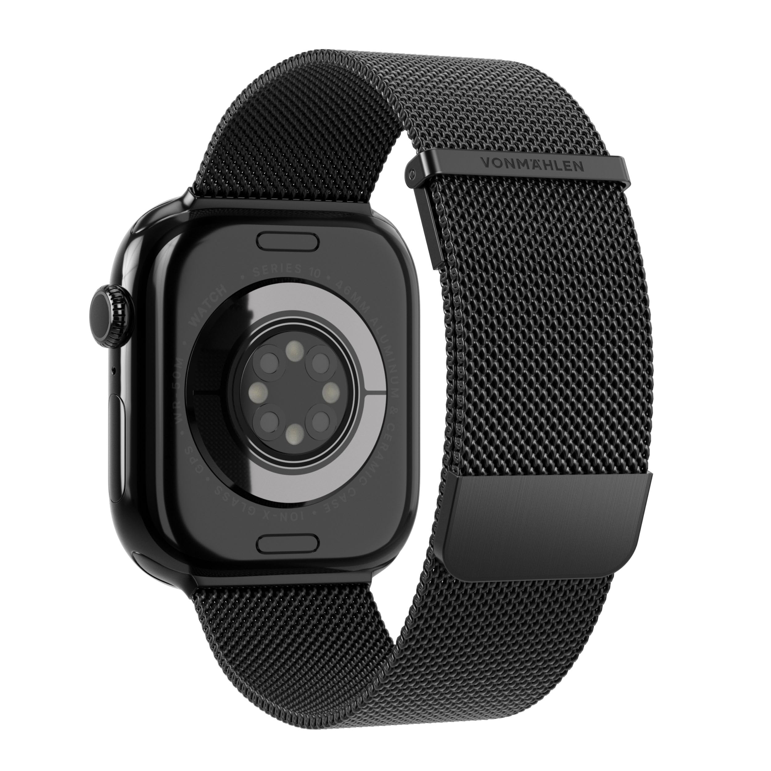 VONMÄHLEN Milanese Loop 2 - Elegante cinturino in acciaio inox con chiusura magnetica, regolabile di alta qualità, compatibile con Apple Watch