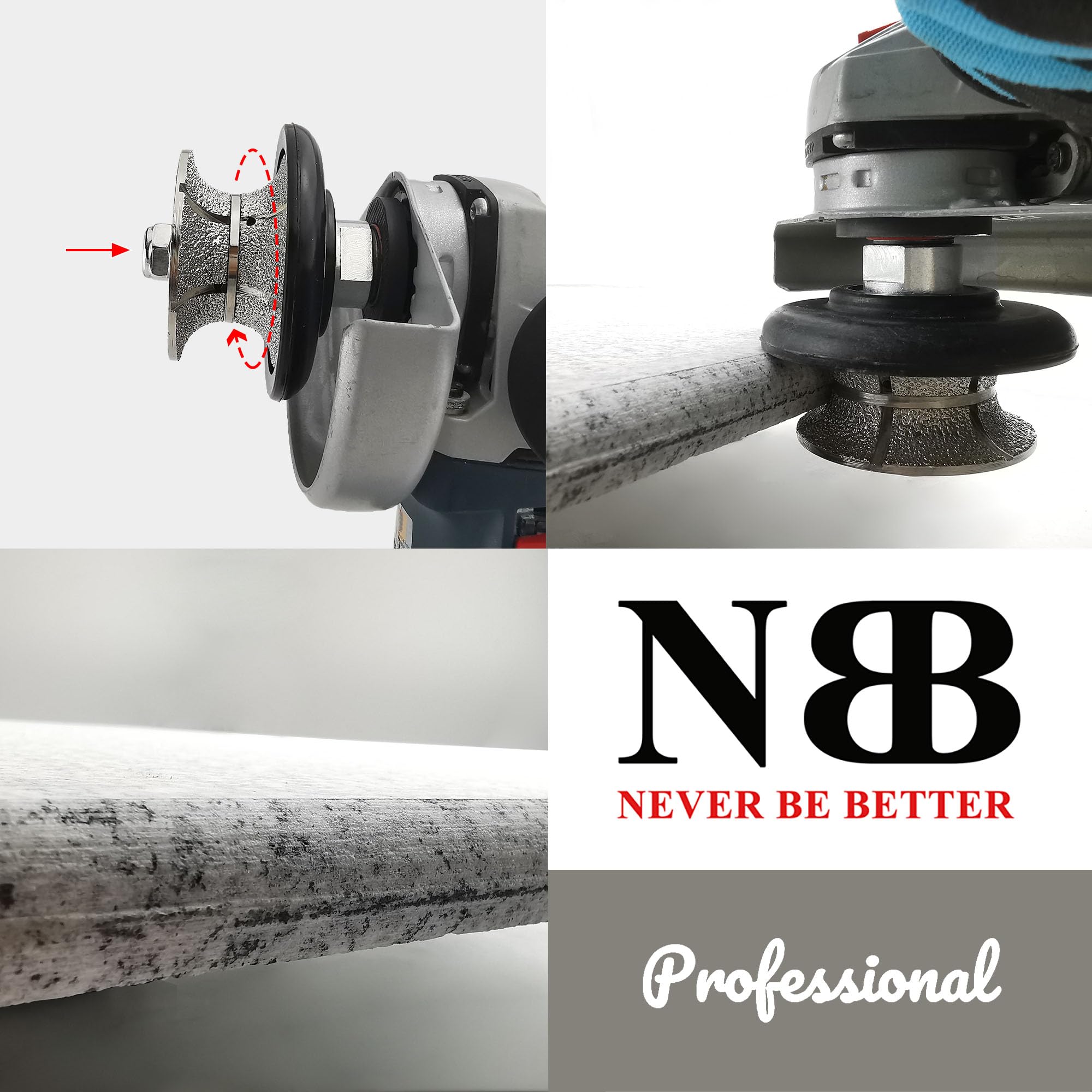 NBB Diamentowa tarcza profilowa, frez diamentowy, wiertło do frezowania, rozwiertaki, wiertło do profili do porcelany, płytek, ceramiki, granitu, marmuru, kamienia, łatwy w użyciu na szlifierce