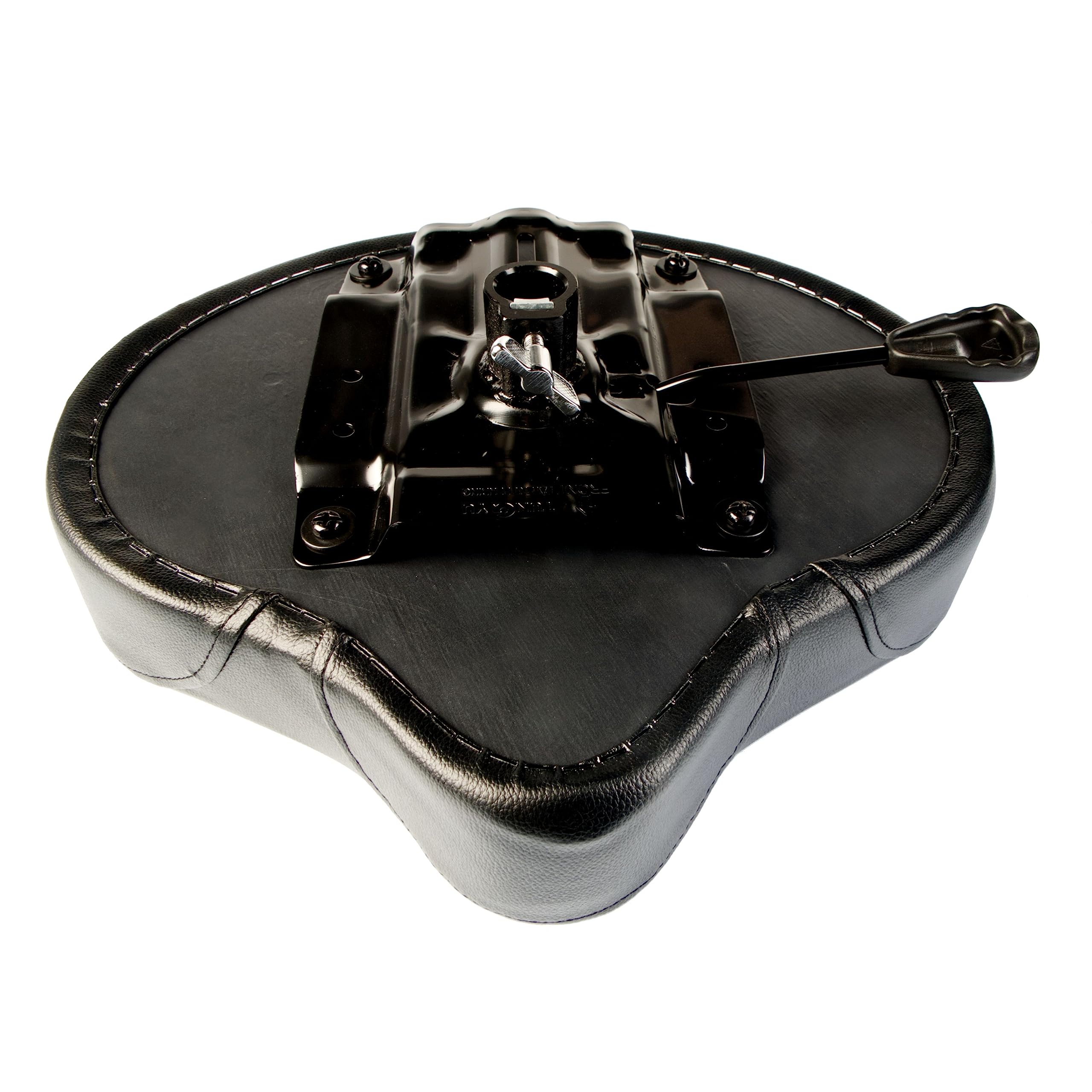 Fame D9006 Drumhocker, Profi Sattel-Design, Kunstlederbezug, Hydraulische Höhenverstellung 47-66cm, Doppelstrebig, Vier Beine, Verchromtes Finish, Zusammenfaltbar