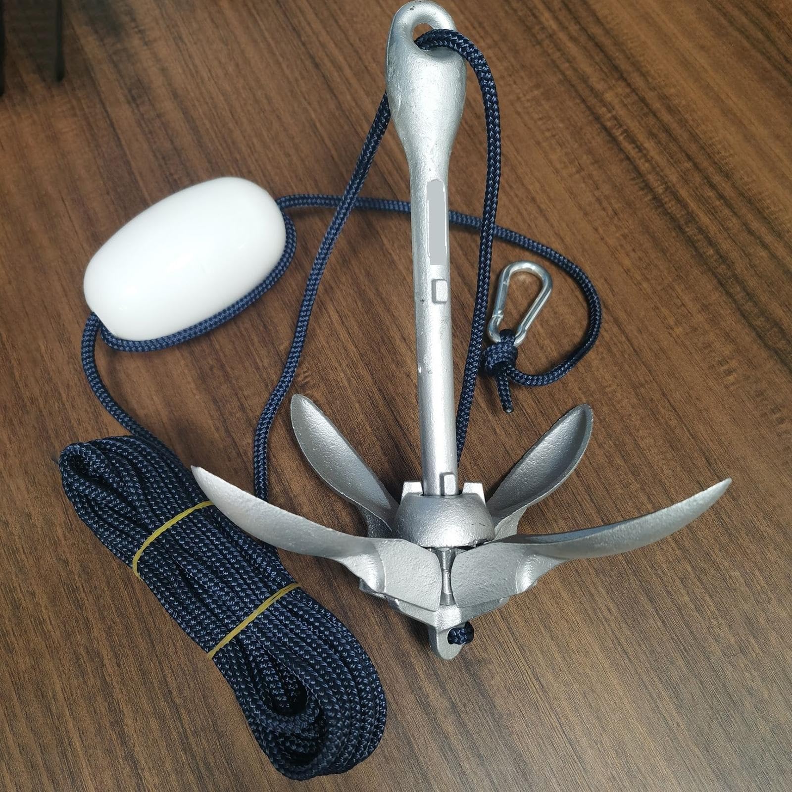 Kit di ancoraggio con rampino pieghevole da 1,5 kg for canoe e moto d'acqua Accessori di ancoraggio pieghevole da 3,5 libbre con ganci