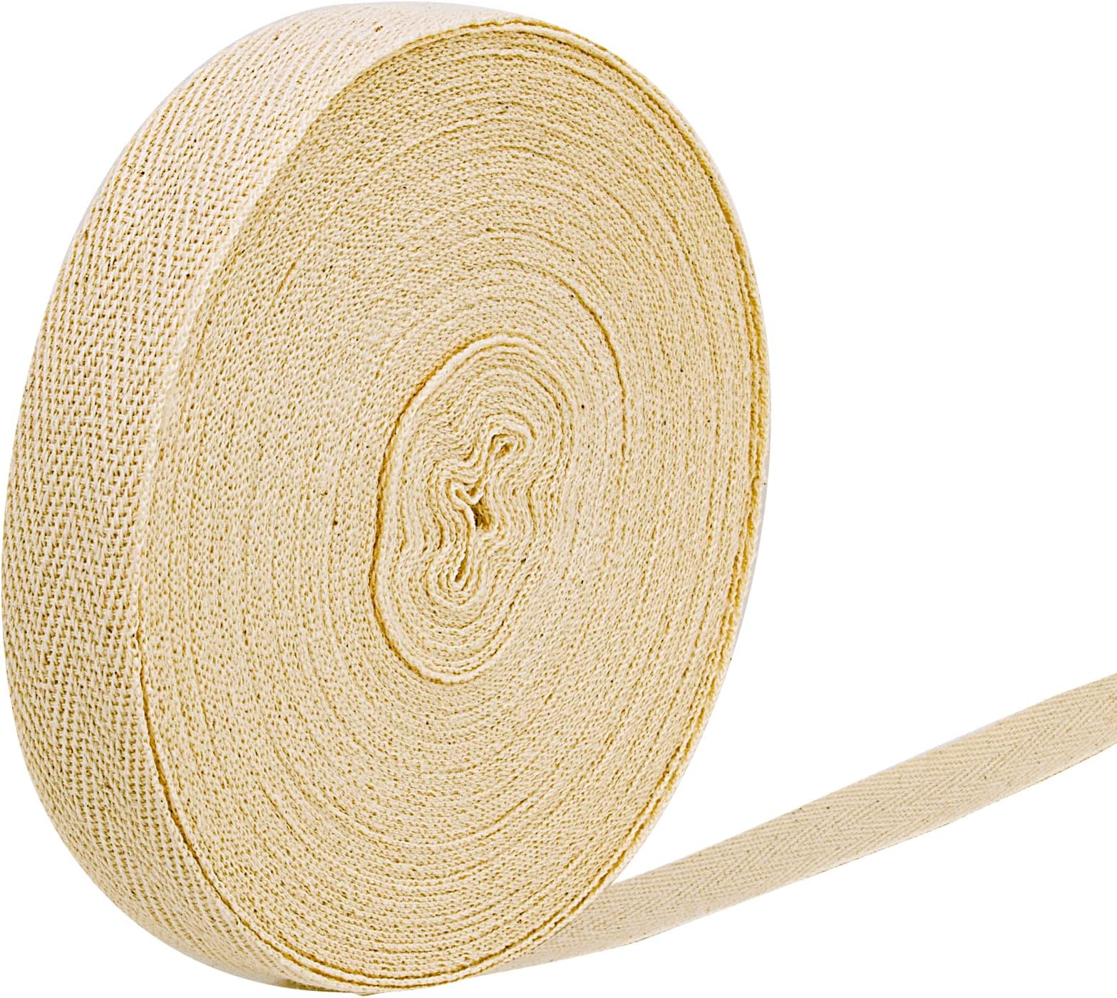 Cotton Twill Tape 20mm, 50M Bias Binding Bunting Tape for Sewing