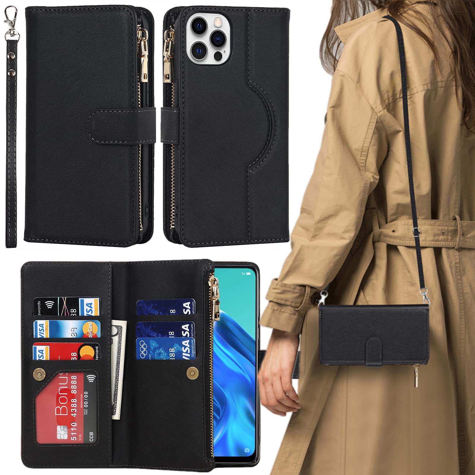 ⭐iphone13proMax ケース手帳型 Magsafe対応 ブラック 楽天市場】MagSafe 対応 手帳型スマホケース iPhone13 Pro Max