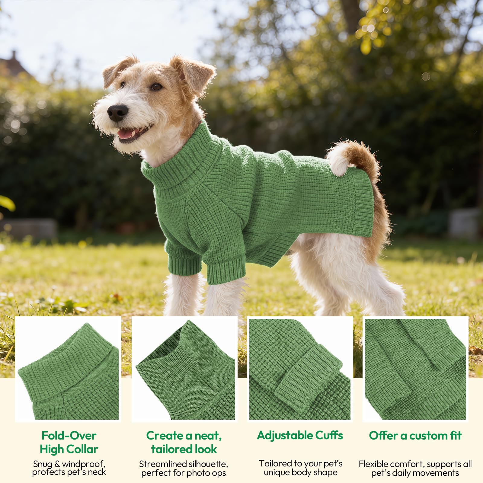 KONVINIT Hundepullover - Pullover für Hunde Eicher Langarm Hundepulli m