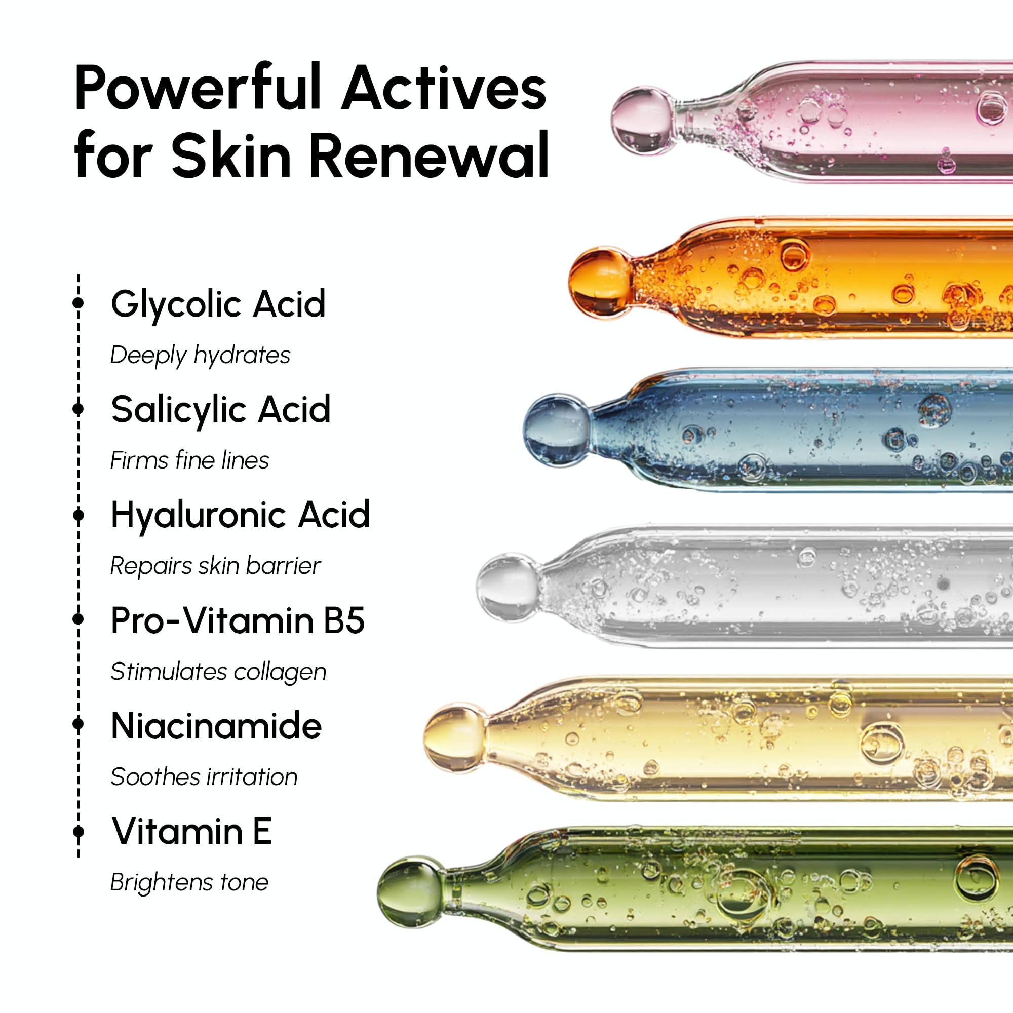 MAREE Glycolic Acid Pads - Toner Pads for Face Cleansing - Exfoliating Pad with Tea Tree Oil, Salicylic Acid & Vitamins E, B3, B5 - Acne Clearing, Skin Pore Resurfacing & Radiance Device - 50 Count