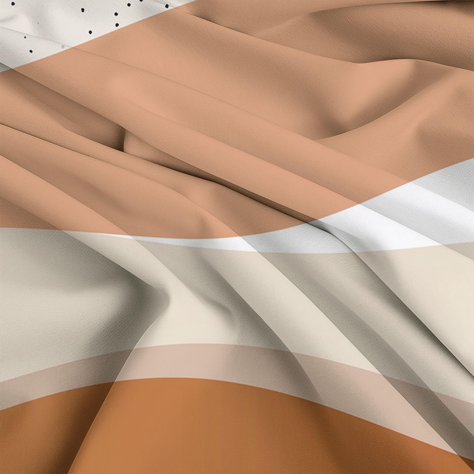 Komplet pościeli 90 x 190 cm abstrakcyjny krajobraz minimalistyczny boho poszwa na kołdrę z mikrofibry dla dzieci nastolatka dziewczyna, beżowa poszwa na kołdrę i 2 poszewki na poduszki 65x65 cm