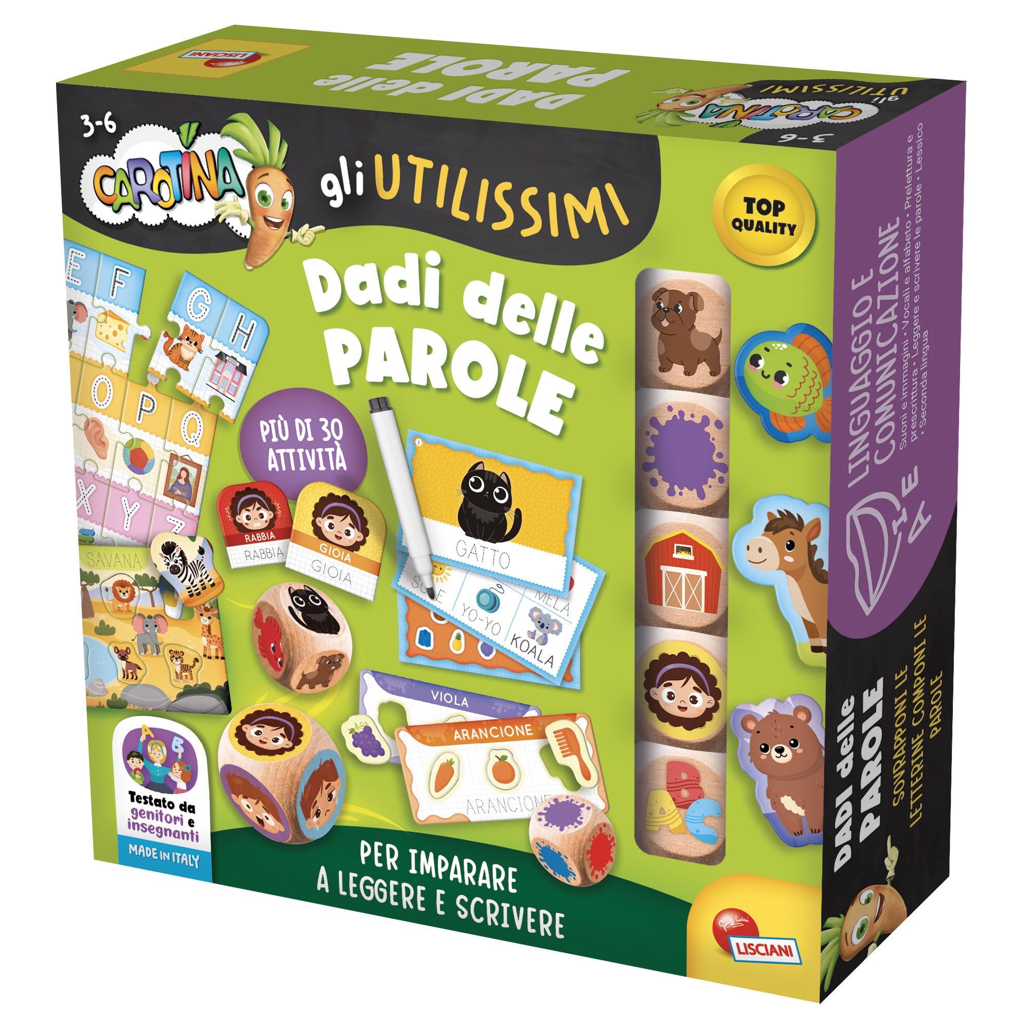 CAROTINA Gli UTILISSIMI Dadi EDUCATIVI Il Gioco delle Parole