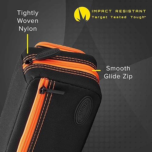 Miniatura 76 de Casemaster Plazma Pro - Estuche para 6 dardos suaves y de punta de acero, cuenta con gran bolsillo frontal para dispositivos móviles, tubos