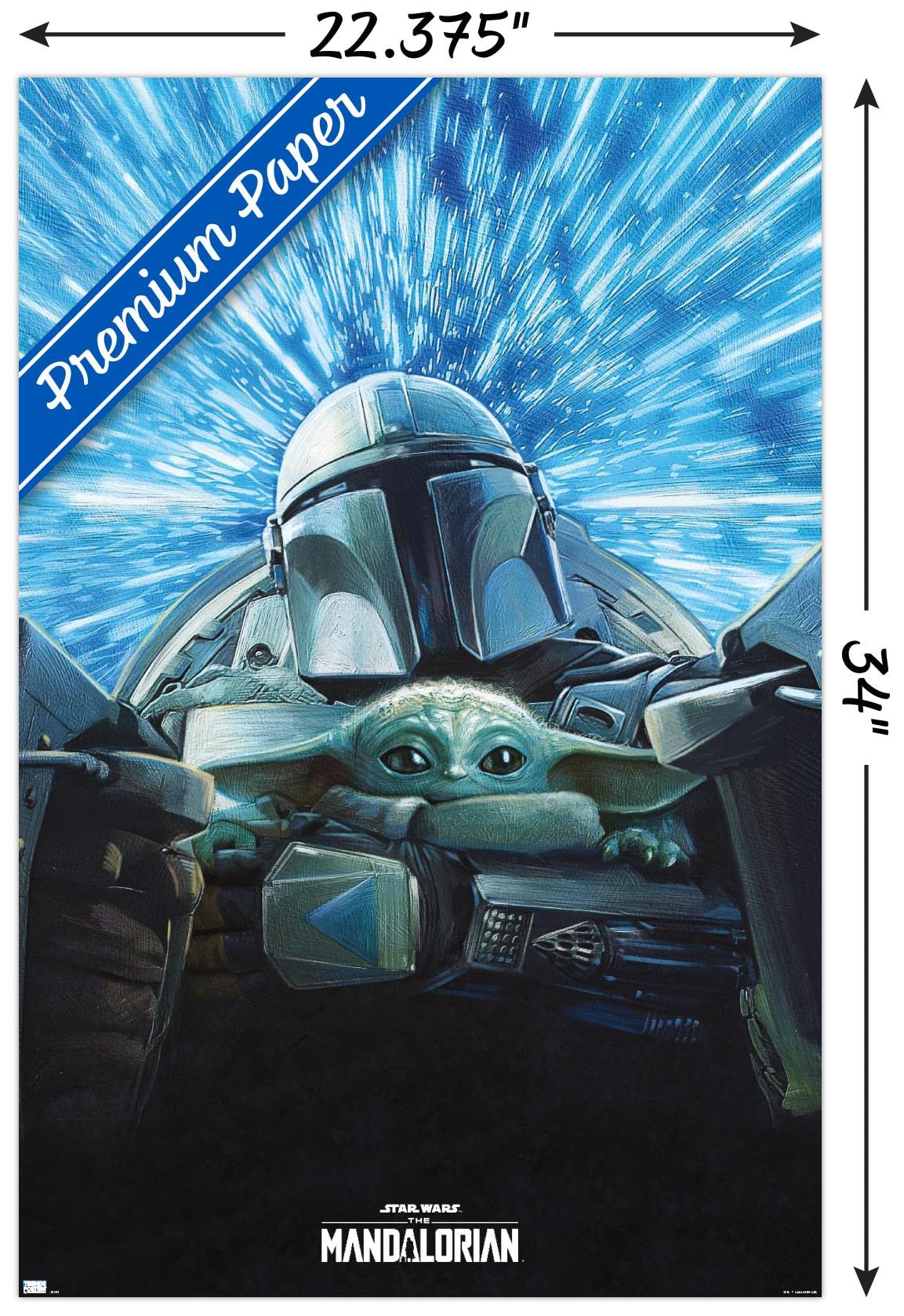 LEDポスターフレーム　発光　マンダロリアンポスター付き Amazon.co.jp: Trends International スターウォーズ:マンダ