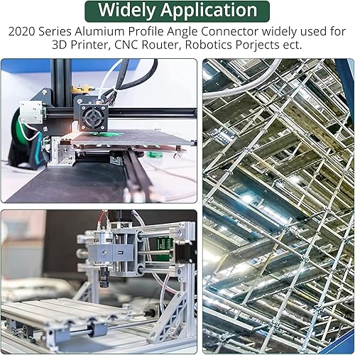 Miniatura 8 de JiGiU - Soporte de esquina afilado en ángulo triangular, 10 unidades, conector de soporte de esquina afilado de ángulo negro para ranura de 0.236