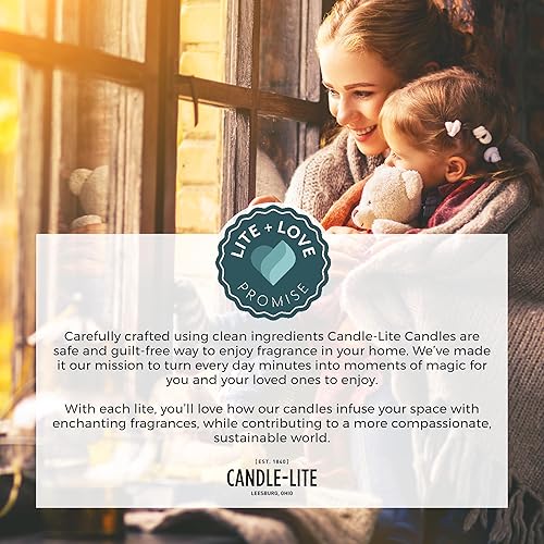 Miniatura 7 de CANDLE-LITE Fragancia perfumada de cerezas negras jugosas una vela de aromaterapia de 18 onzas con 110 horas de tiempo de combustión color rojo