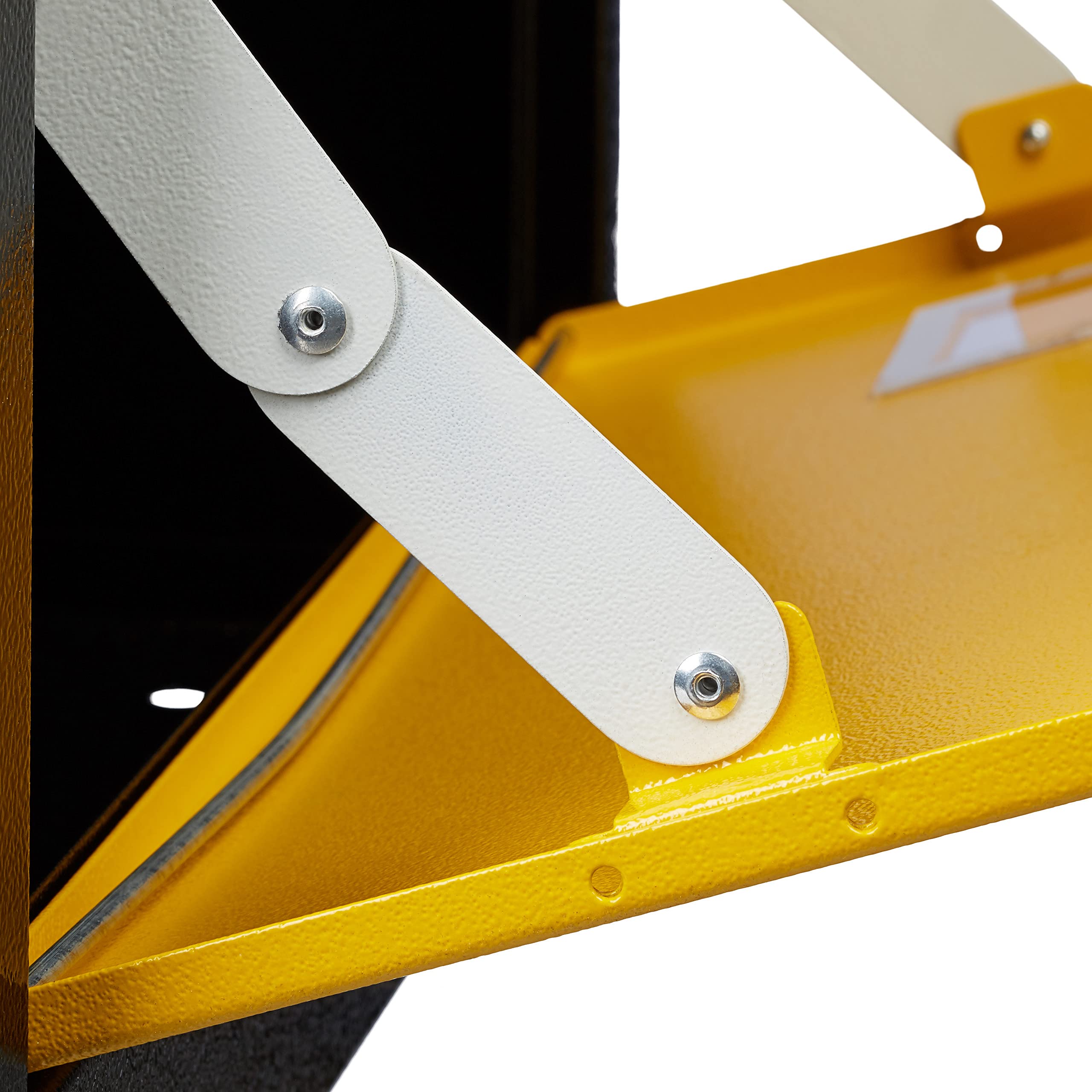 Relaxdays Buzón Correos Exterior Grande, Pared, Tapa Seguridad, Llave, Acero, 1 Ud., 53 x 43,5 x 26 cm, Negro-Amarillo