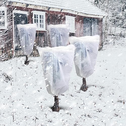 Miniatura 6 de Cubiertas para plantas de protección contra la congelación, paquete de 3, 70.8 x 94.4 pulgadas, 2.8 onzas, mantas de invierno para clima frío,