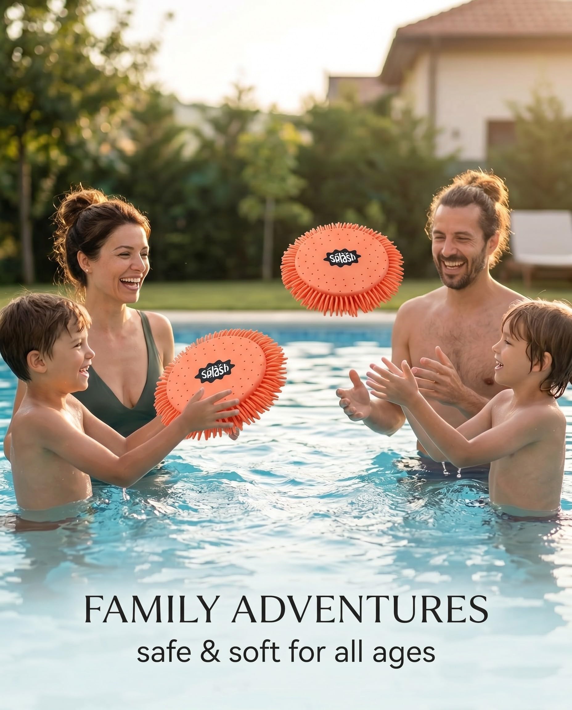 Frisbee ad Acqua Morbido Assorbente Galleggiante Giocattolo Acquatico per Bambini e Adulti