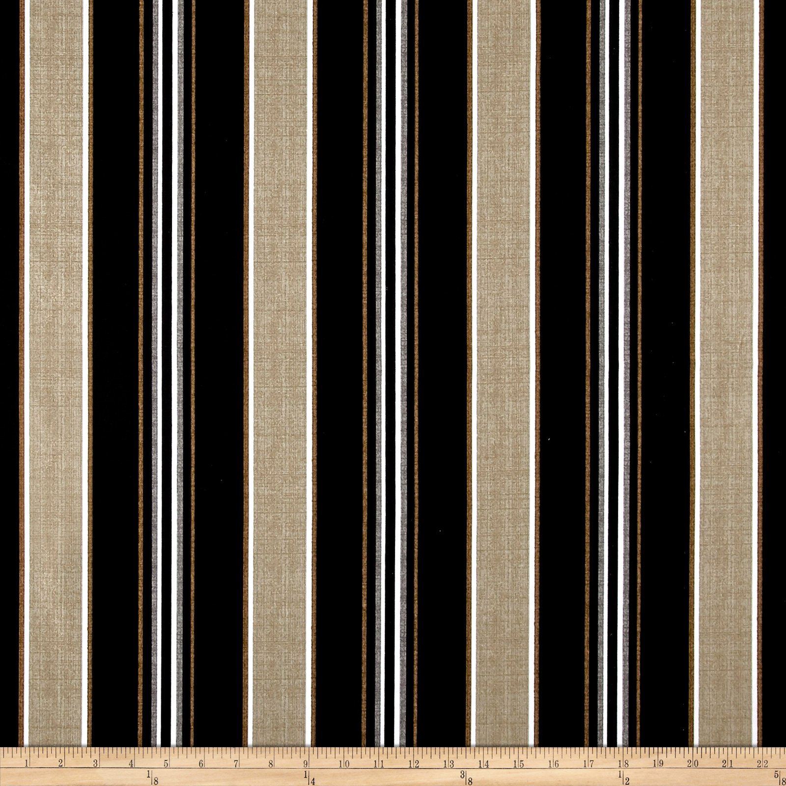BRYANT INDUSTRIES 0546396 Bryant Kingston Stripe Caviar Fabric by The Yard