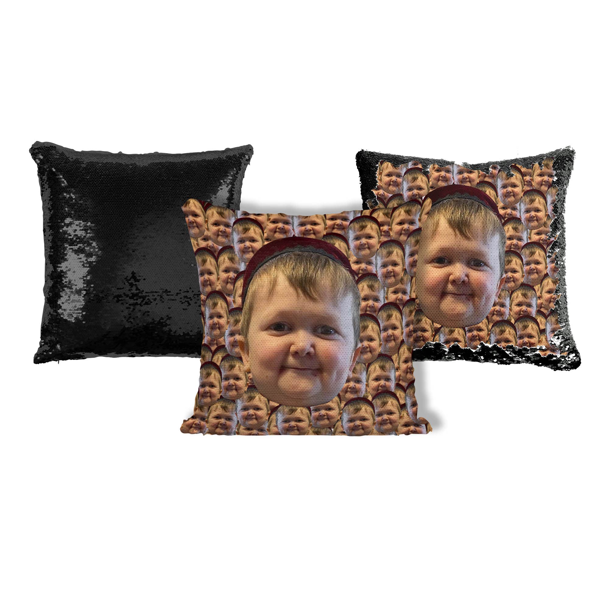 Print Maniacs Men's Black Ultimate Midget Meme Sequin Cushion Pillow Secret Santa Humour Gift Funny Cover For Gift For Woman Xmas Present Funny Novelty Meme Pillow Perfect Weird Gag Gifts For Office (Black)