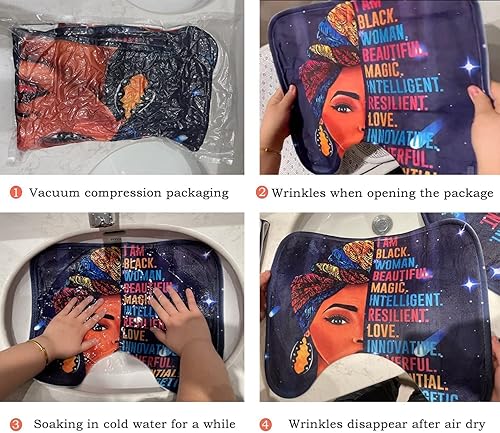 Miniatura 6 de Juego de 4 cortinas románticas de ducha de baño con rosas rojas, juego de baño floral de tela impermeable con cortina de ducha, alfombras, cubierta