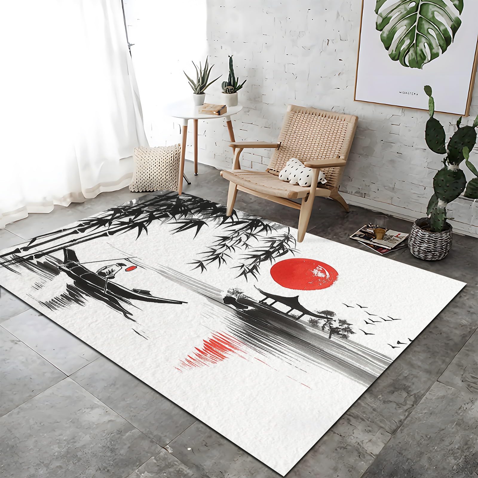 Tapis antidérapant 120 x 160 cm lavable doux blanc pour animaux et enfants en bas âge