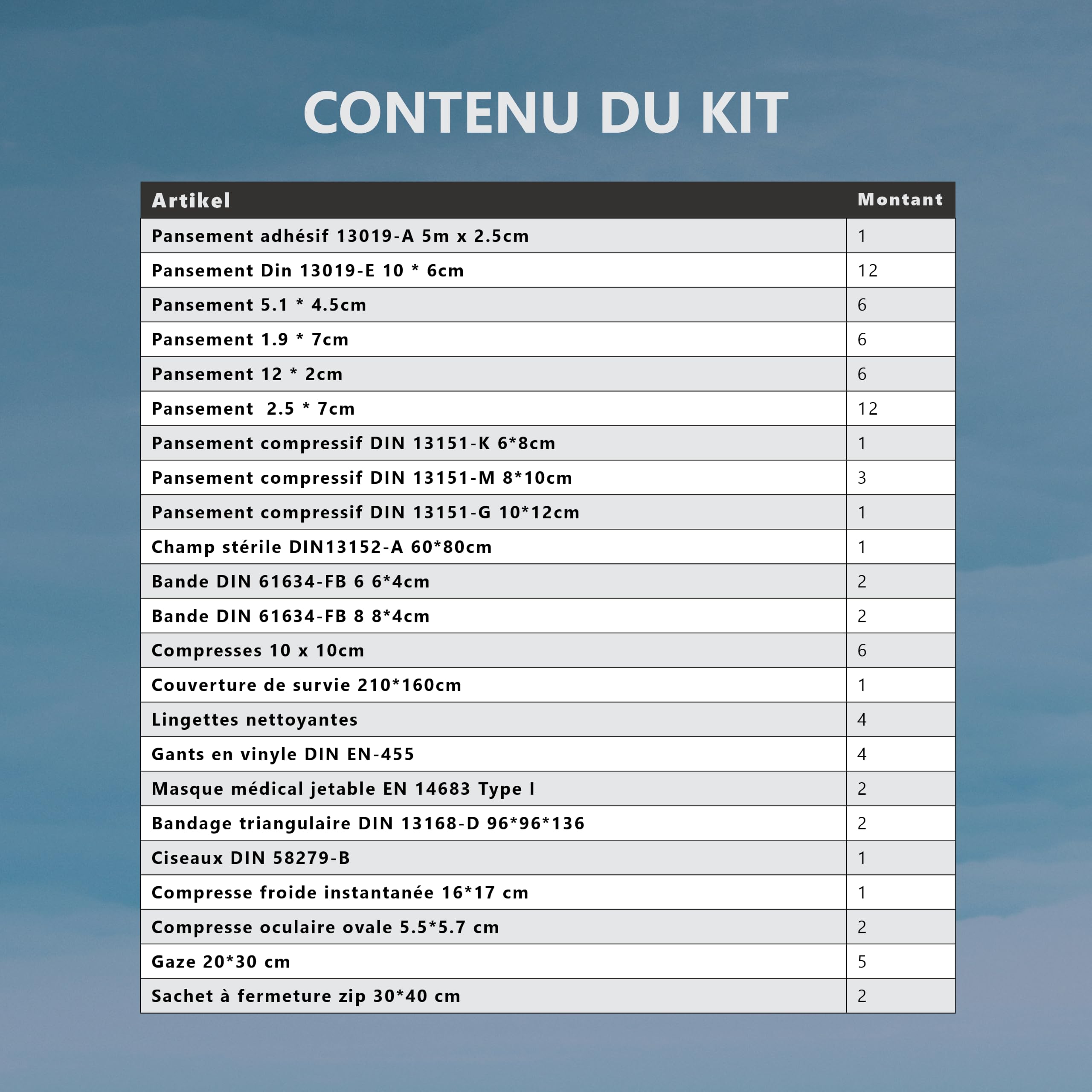 Elro First Aid2500 Trousse de Premiers Secours B Medium 83 pièces Certifié EN13157