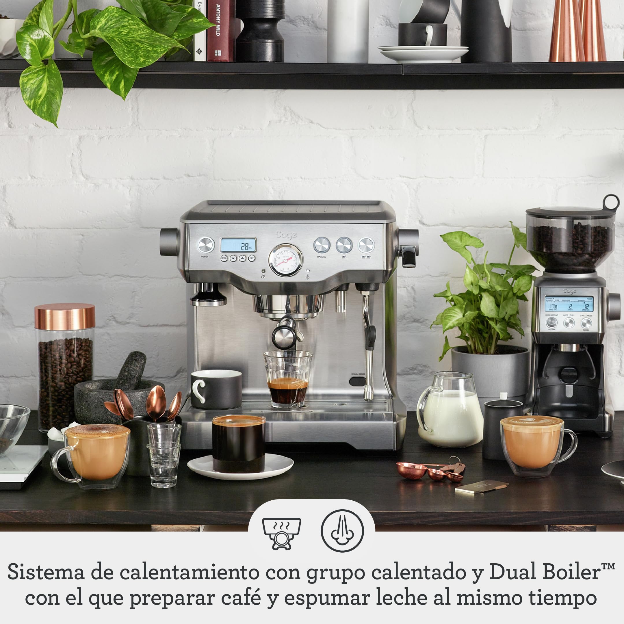 CAFETERA MANUAL DUAL BOILER
