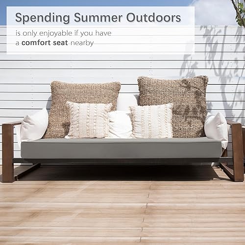 Miniatura 6 de Favoyard - Cojín de banco para exteriores de 48 x 18 pulgadas, impermeable, para muebles de patio, el color resiste 3 años, para el sofá de jardín o