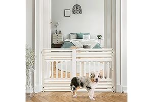 IRIS USA Dog Gate Plastic: Expandable Indoor Pet Barrier
